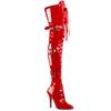 Pleaser - SEDUCE3028 Overknee Laarzen - Paaldans schoenen - Rood Product image